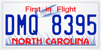 NC license plate DMQ8395