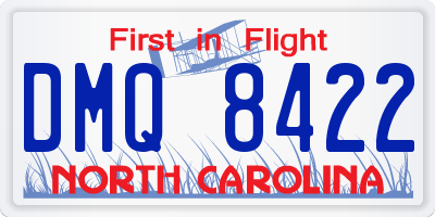 NC license plate DMQ8422