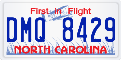NC license plate DMQ8429