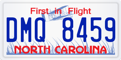 NC license plate DMQ8459
