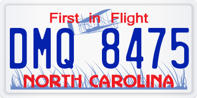 NC license plate DMQ8475