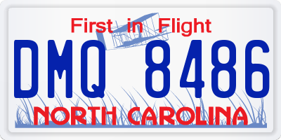 NC license plate DMQ8486