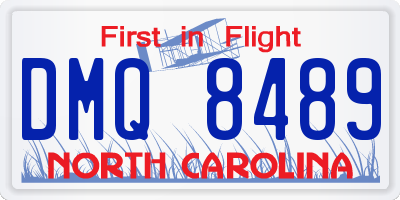 NC license plate DMQ8489