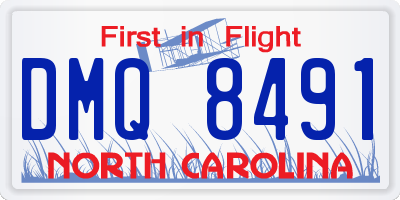 NC license plate DMQ8491