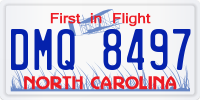 NC license plate DMQ8497
