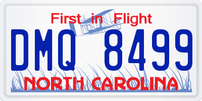 NC license plate DMQ8499
