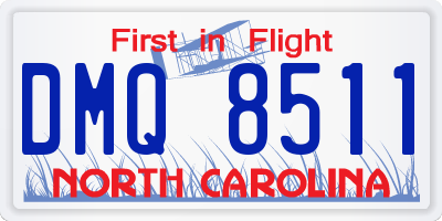 NC license plate DMQ8511