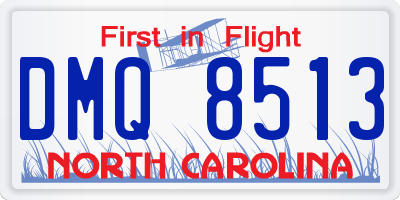 NC license plate DMQ8513