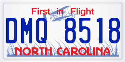 NC license plate DMQ8518
