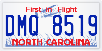 NC license plate DMQ8519