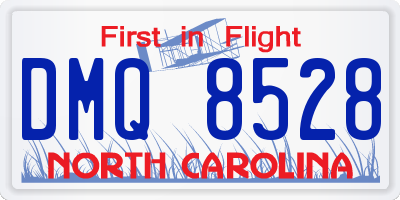 NC license plate DMQ8528
