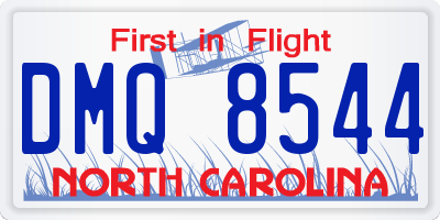 NC license plate DMQ8544