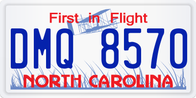 NC license plate DMQ8570