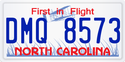 NC license plate DMQ8573
