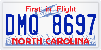 NC license plate DMQ8697