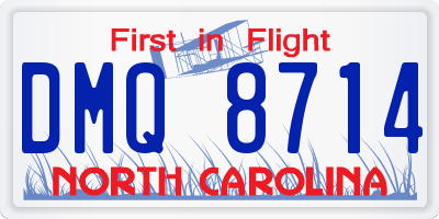 NC license plate DMQ8714
