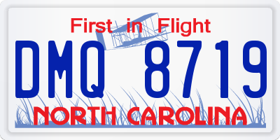 NC license plate DMQ8719