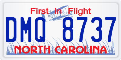 NC license plate DMQ8737