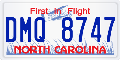 NC license plate DMQ8747
