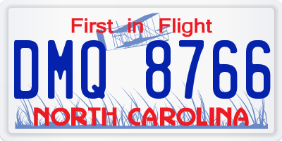 NC license plate DMQ8766