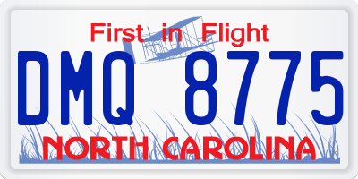 NC license plate DMQ8775