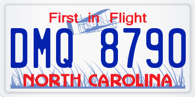 NC license plate DMQ8790