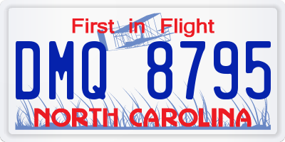 NC license plate DMQ8795