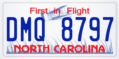 NC license plate DMQ8797