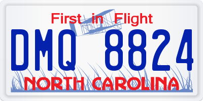 NC license plate DMQ8824