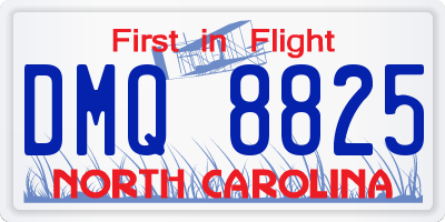 NC license plate DMQ8825