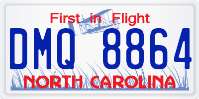 NC license plate DMQ8864