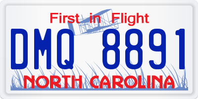 NC license plate DMQ8891