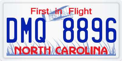 NC license plate DMQ8896