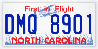 NC license plate DMQ8901