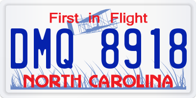 NC license plate DMQ8918