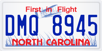 NC license plate DMQ8945