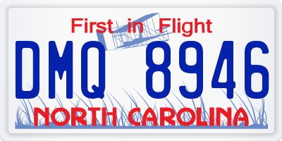 NC license plate DMQ8946