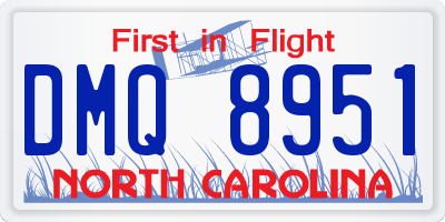 NC license plate DMQ8951