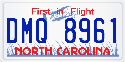 NC license plate DMQ8961