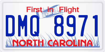 NC license plate DMQ8971