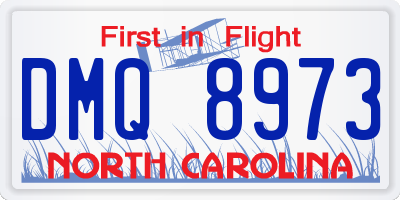 NC license plate DMQ8973