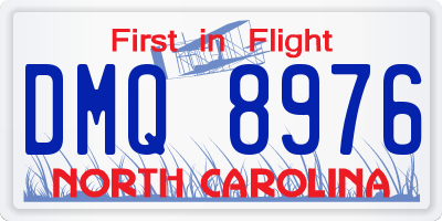 NC license plate DMQ8976