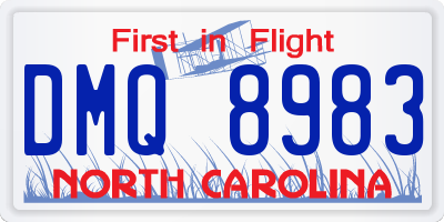 NC license plate DMQ8983