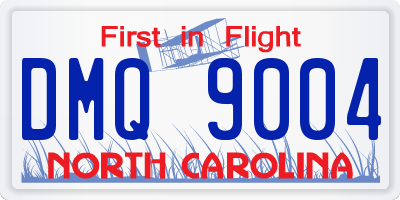 NC license plate DMQ9004