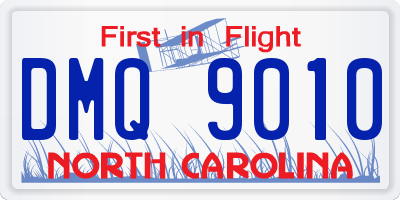 NC license plate DMQ9010
