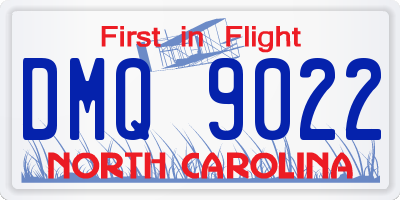 NC license plate DMQ9022