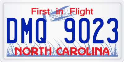 NC license plate DMQ9023