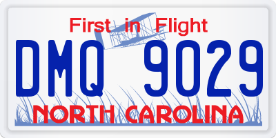 NC license plate DMQ9029