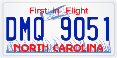 NC license plate DMQ9051