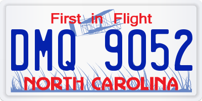 NC license plate DMQ9052